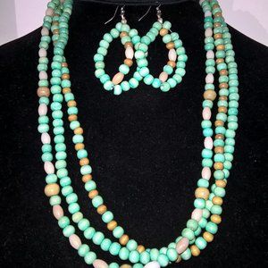 Beaded Necklace and earring set